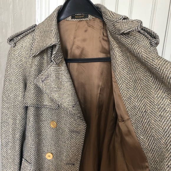 Stylish Wool Trench Coat - Made in Italy -Size 42-M - Picture 8 of 12